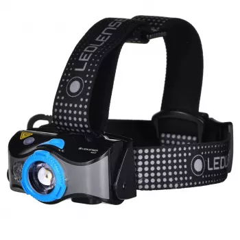 Headlamp Ledlenser MH7 Czarny niebieski — rechargeable LED headlamp, 400 lumens, built-in battery