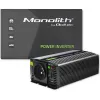 Przetwornica napięcia QOLTEC Monolith 600 W — 12 V na 230 V, USB PD 18 W, samochodowa/wewnętrzna, czarna