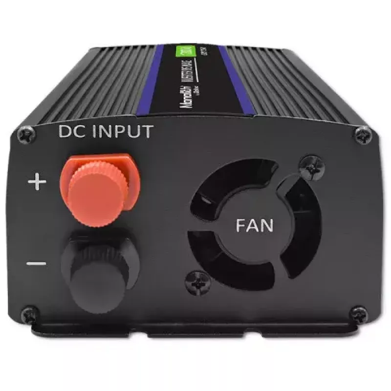 Przetwornica napięcia QOLTEC Monolith 600 W — 12 V na 230 V, USB PD 18 W, samochodowa/wewnętrzna, czarna