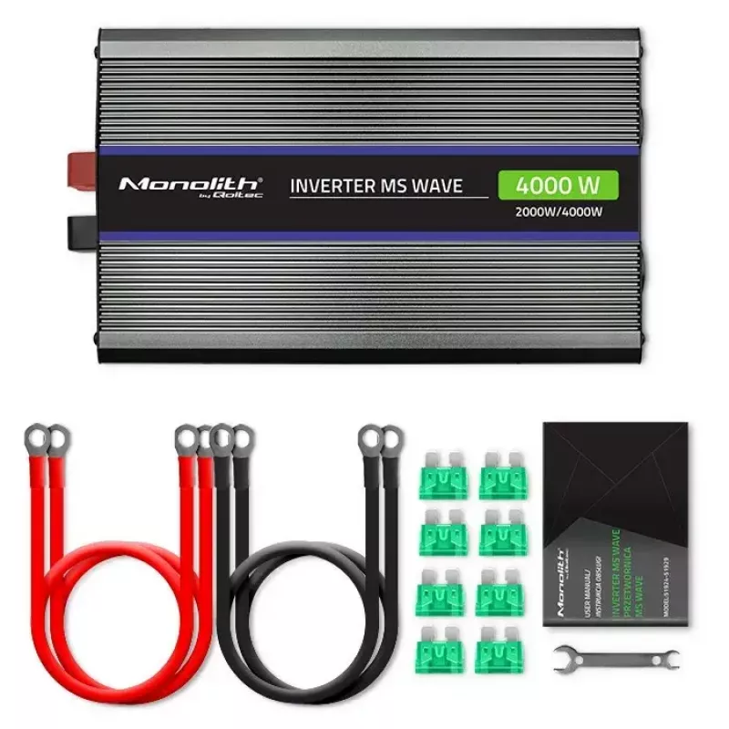 Przetwornica napięcia QOLTEC Monolith 4000 MS Wave 12V na 230V 2000/4000W z USB
