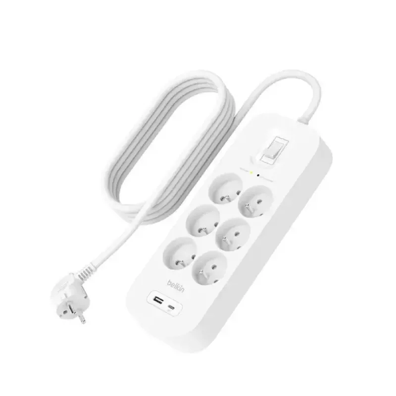 Listwa zasilająca Belkin Connect biała 6 gniazd AC 2 m 650 J