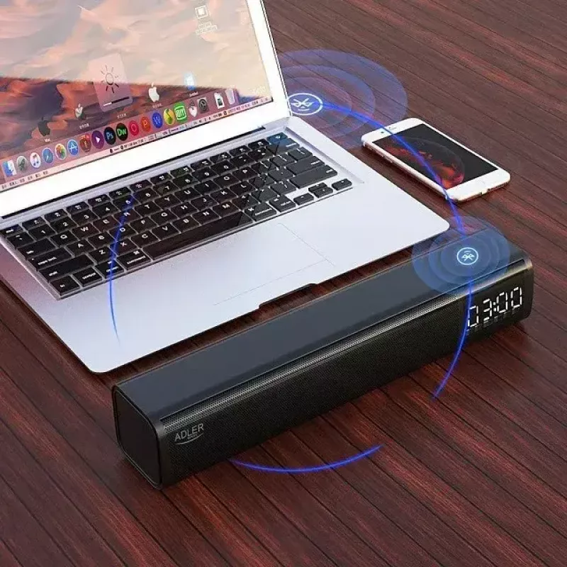 Przenośny głośnik Bluetooth Adler AD 1191 5W, bezprzewodowy, kompaktowy, czarny