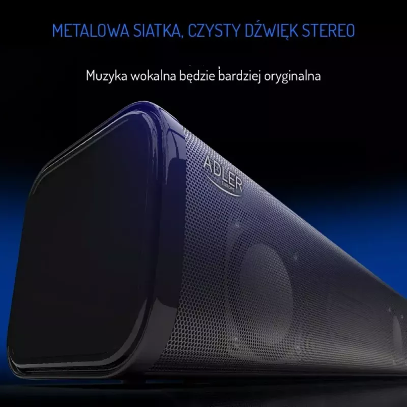 Przenośny głośnik Bluetooth Adler AD 1191 5W, bezprzewodowy, kompaktowy, czarny
