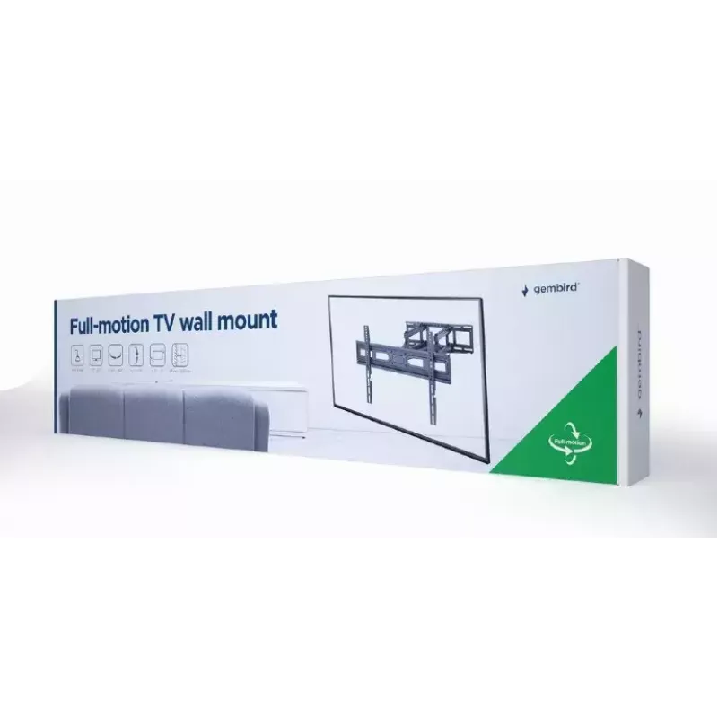 Uchwyt podłogowy do telewizora Gembird WM-80ST-03 dla ekranów 37–80 cali, VESA 100x100–600x400, odchylenie -15°–3°, obrót ±60°, maks. obciążenie 40 kg, czarny