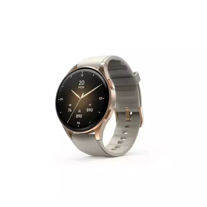Hama Smartwatch 8900 3.3 cm (1.3 cala) AMOLED 42 mm Cyfrowy 466 x 466 pikseli Ekran dotykowy Złoty GPS (satelitarny)