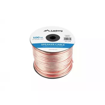 Kabel głośnikowy LANBERG SC-2X10-10CC-1000-TR 2X1,0MM2 100M przezroczysty