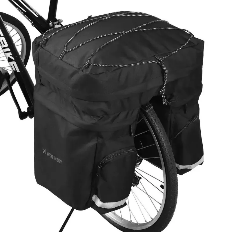 Torba rowerowa Wozinsky WBB13BK 60L czarna uniwersalna – torba na bagażnik/tylną półkę, pojemność 60 L