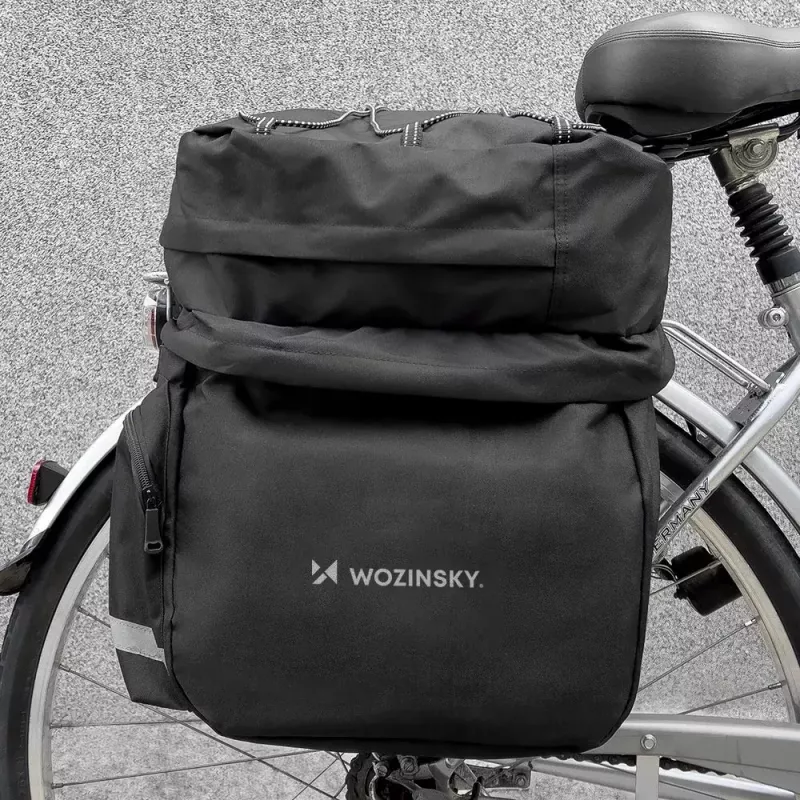 Torba rowerowa Wozinsky WBB13BK 60L czarna uniwersalna – torba na bagażnik/tylną półkę, pojemność 60 L