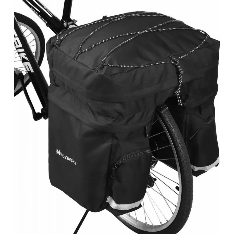 Torba rowerowa Wozinsky WBB13BK 60L czarna uniwersalna – torba na bagażnik/tylną półkę, pojemność 60 L