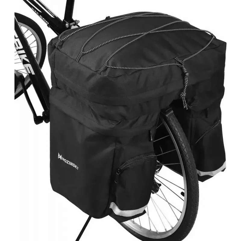 Torba rowerowa Wozinsky WBB13BK 60L czarna uniwersalna – torba na bagażnik/tylną półkę, pojemność 60 L