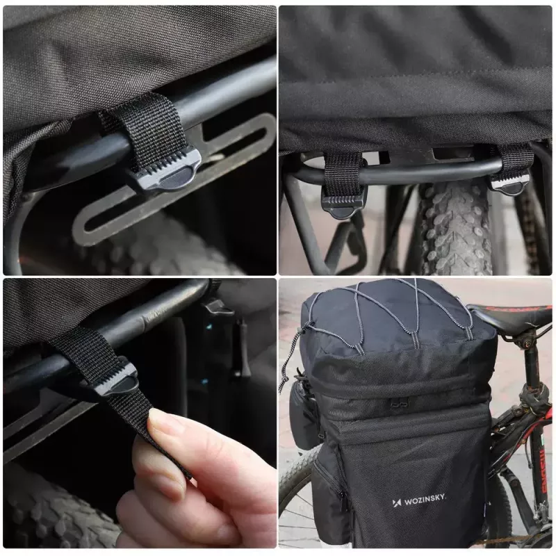 Torba rowerowa Wozinsky WBB13BK 60L czarna uniwersalna – torba na bagażnik/tylną półkę, pojemność 60 L