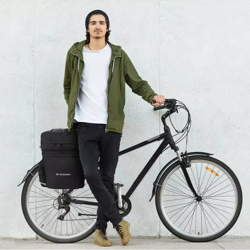 Torba rowerowa Wozinsky WBB13BK 60L czarna uniwersalna – torba na bagażnik/tylną półkę, pojemność 60 L