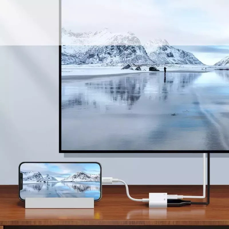 Adapter Lightning na HDMI Joyroom S-H141 — Lightning (Apple) na HDMI FullHD 1080p 60Hz, biały