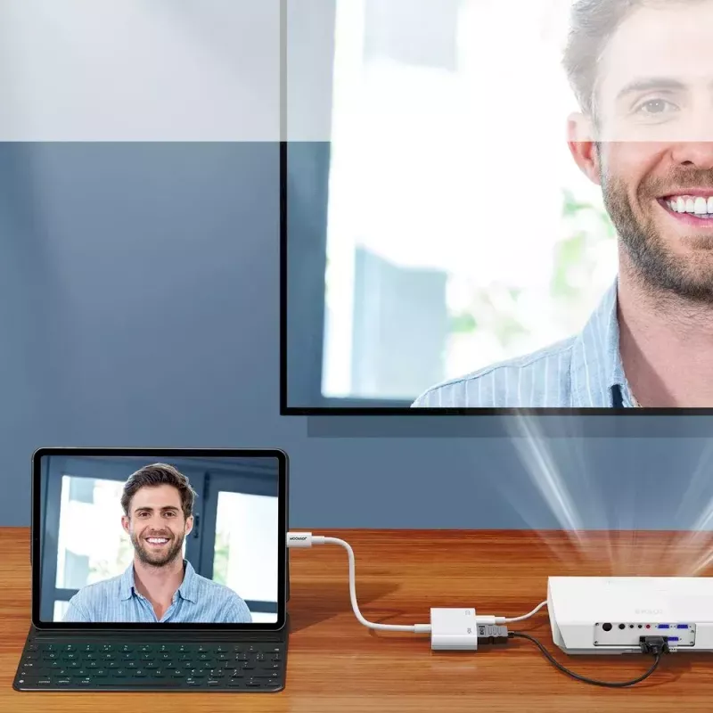 Adapter Lightning na HDMI Joyroom S-H141 — Lightning (Apple) na HDMI FullHD 1080p 60Hz, biały