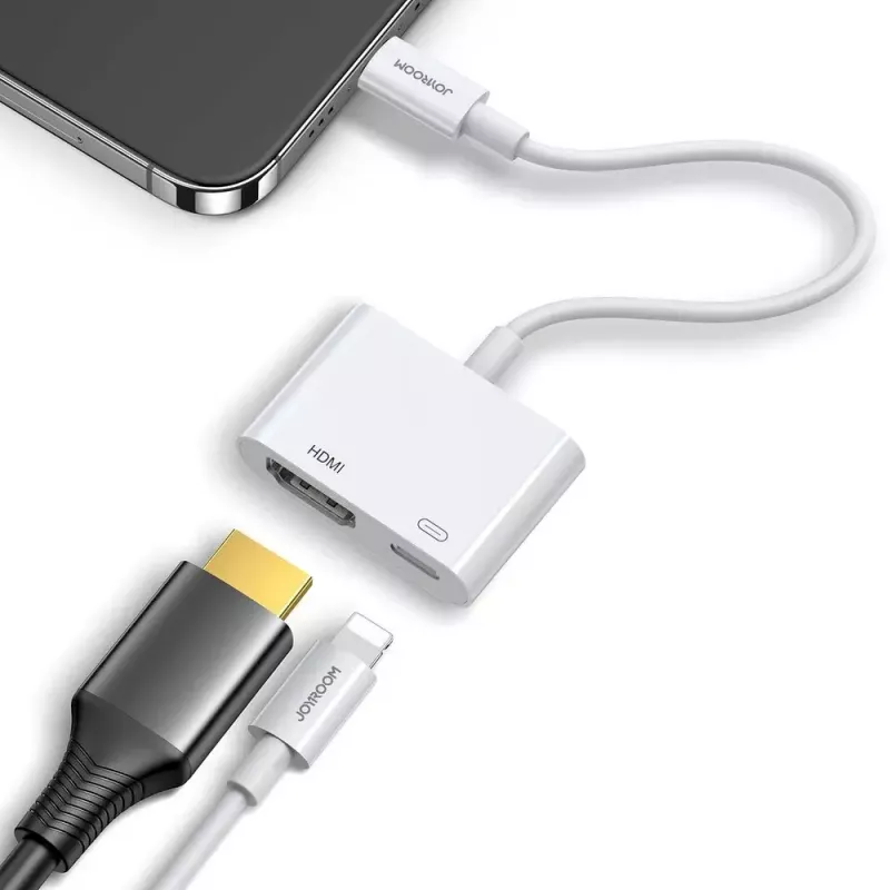 Adapter Lightning na HDMI Joyroom S-H141 — Lightning (Apple) na HDMI FullHD 1080p 60Hz, biały