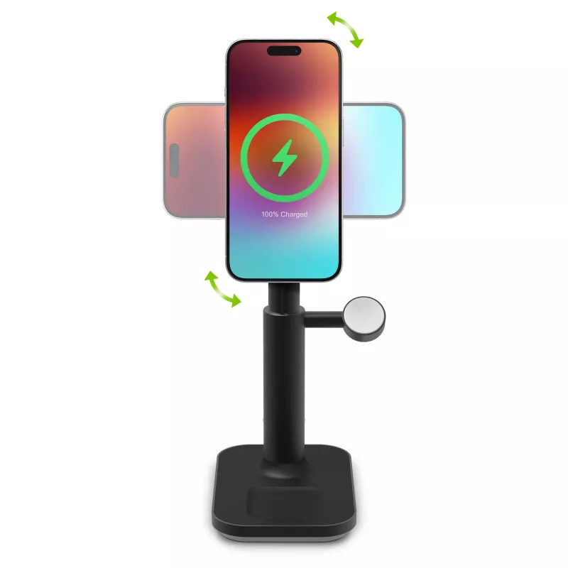 3-w-1 rozkładana podstawka mophie MagSafe wewnętrzna ładowarka USB smartfon smartwatch słuchawki