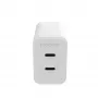 mophie Akcesoria Zasilacz ścienny-USB-C-PD-DUAL-45W-GAN-Biały-EU(2xUSBC)