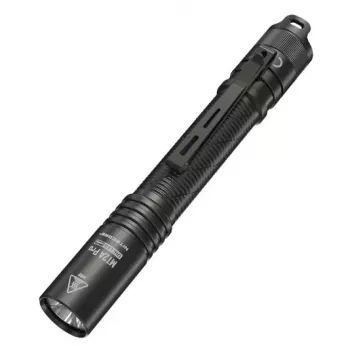 Latarka ręczna Nitecore MT2A Pro — LED, wbudowany akumulator Li‑Ion, ładowanie USB, min. 50 lm, aluminium, IP68, 142,8 mm, 40 g, czarna
