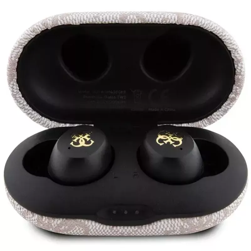 Słuchawki Guess GUTWSP4EGP TWS Bluetooth + stacja dokująca ENC, różowe
