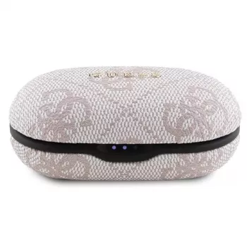 Słuchawki Guess GUTWSP4EGP TWS Bluetooth + stacja dokująca ENC, różowe