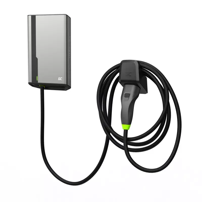 Stacja ładowania pojazdów elektrycznych zielony Cell EVGC021A2275 22000W naścienna szara aluminium