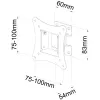 Techly ICA-LCD-901 76.2 cm (30 cali) Czarny