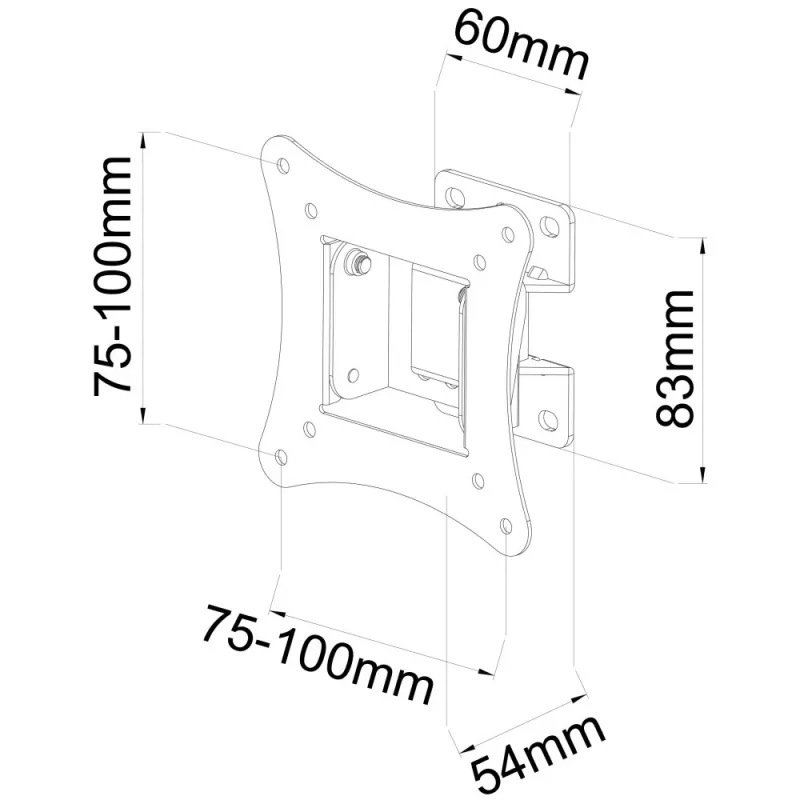 Techly ICA-LCD-901 76.2 cm (30 cali) Czarny