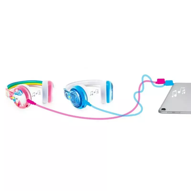 Headphones buddy phones Galaxy lilac — over-ear kids headphone, adjustable headband, volume-limited