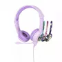 Headphones buddy phones Galaxy lilac — over-ear kids headphone, adjustable headband, volume-limited