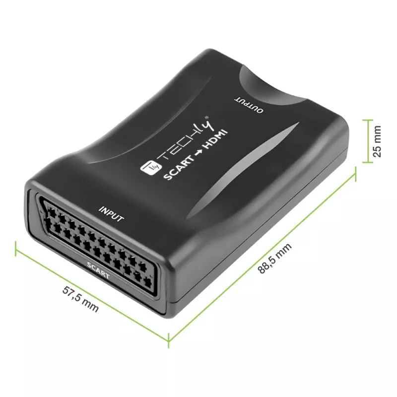 Techly IDATA SCART-HDMI3 konwerter sygnału wideo 1920 x 1080 pikseli