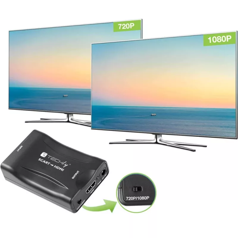 Techly IDATA SCART-HDMI3 konwerter sygnału wideo 1920 x 1080 pikseli