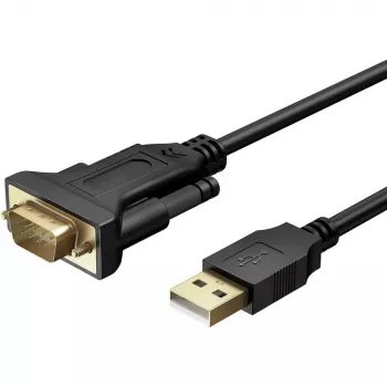 Kabel szeregowy Techly IDATA-USB2-SER-1 Czarny 1.5m USB Type-A DB-9