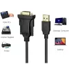 Kabel szeregowy Techly IDATA-USB2-SER-1 Czarny 1.5m USB Type-A DB-9