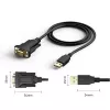 Kabel szeregowy Techly IDATA-USB2-SER-1 Czarny 1.5m USB Type-A DB-9