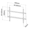 Techly ICA-PLB 162L Uchwyt/stożek do TV 165.1 cm (65 cali) Czarny