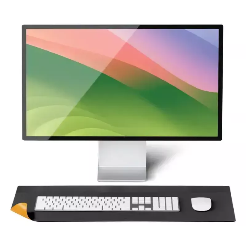 Podkładka pod biurko i mysz Native Union DESK-MAT-BLKKFT 650×360 mm poliester poliuretan antypoślizgowa podstawa Czarny Pomarańczowy