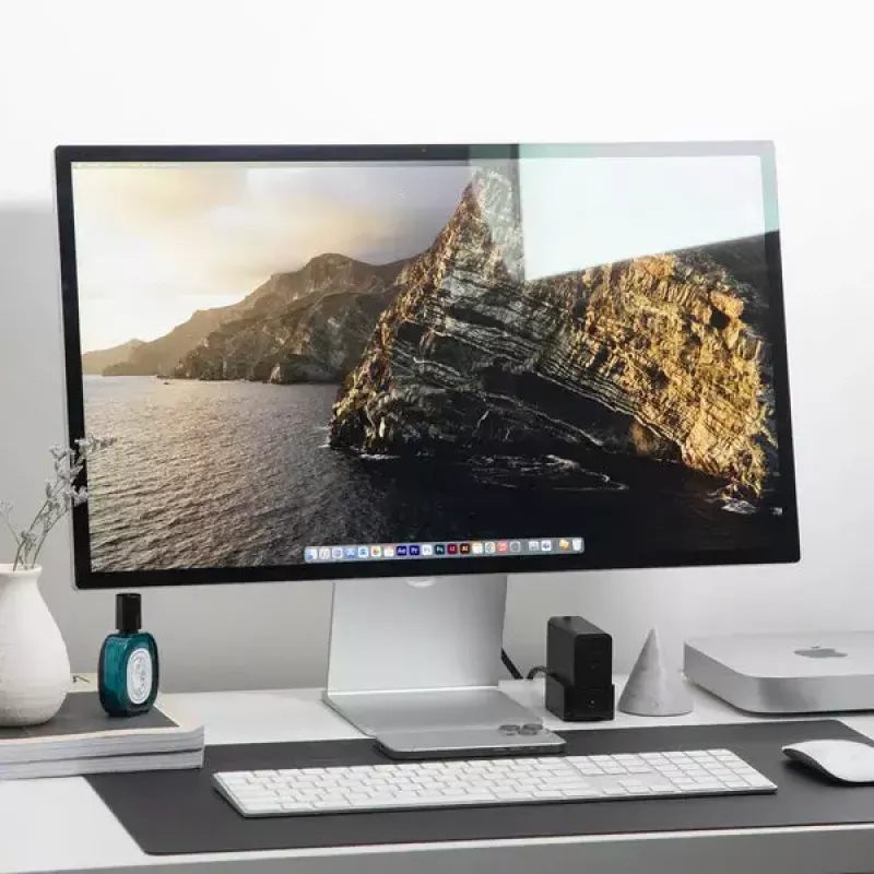 Podkładka pod biurko i mysz Native Union DESK-MAT-BLKKFT 650×360 mm poliester poliuretan antypoślizgowa podstawa Czarny Pomarańczowy