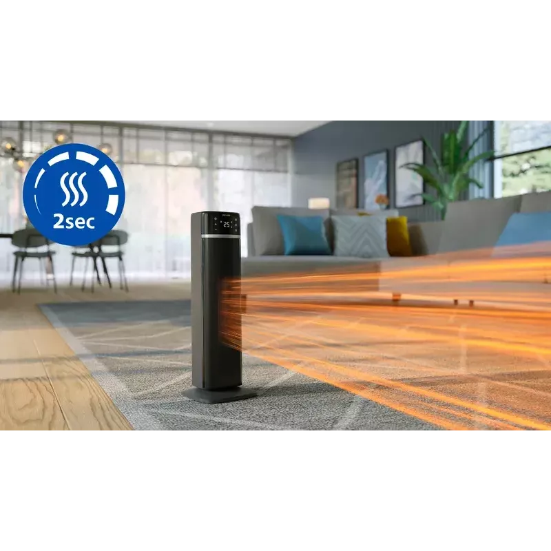 Elektryczny grzejnik wentylatorowy Philips Seria 5000 Smart Tower Ceramic Heater
