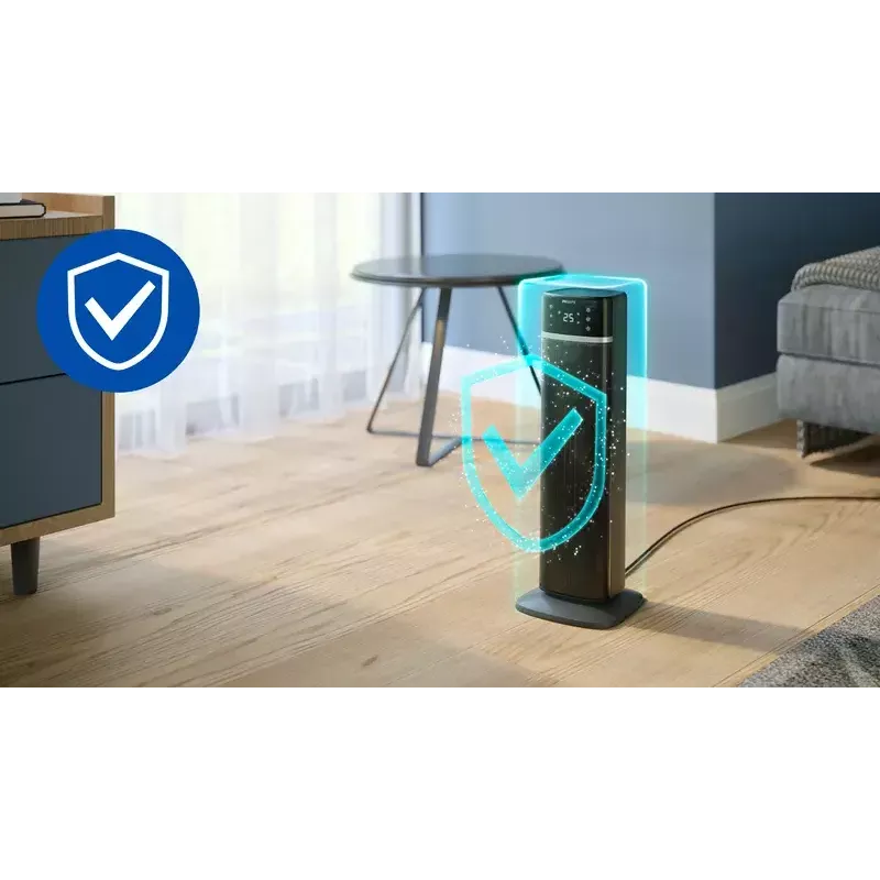 Elektryczny grzejnik wentylatorowy Philips Seria 5000 Smart Tower Ceramic Heater