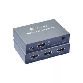 Przełącznik wideo Techly IDATA HDMI-2138KT HDMI 60 Hz 2 m