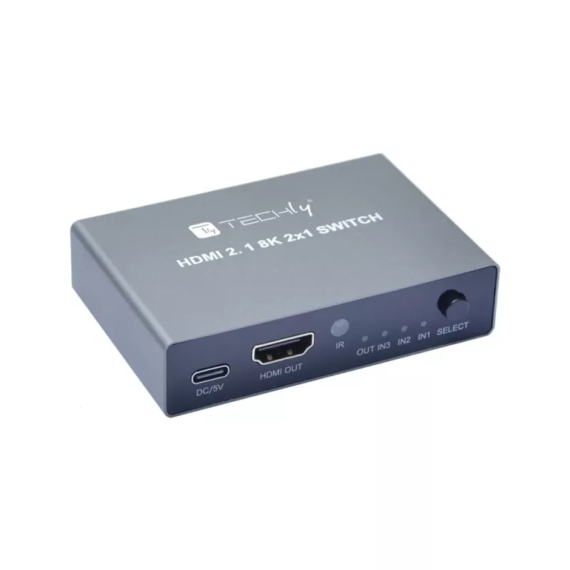 Przełącznik wideo Techly IDATA HDMI-2138KT HDMI 60 Hz 2 m
