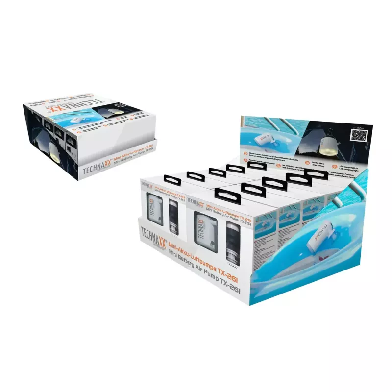 Elektryczna pompka powietrza Technaxx TX-261 180 l/min Bateria 1360 mAh
