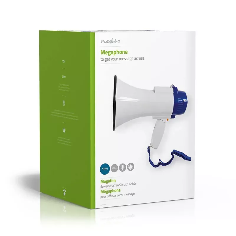 Megafon Nedis MEPH150WT biało-niebieski 15 W zasięg 150 m