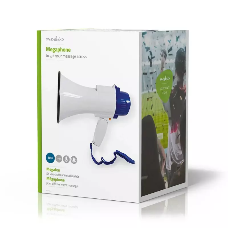 Megafon Nedis MEPH150WT biało-niebieski 15 W zasięg 150 m