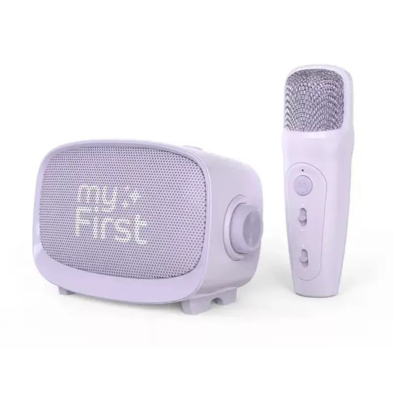 Przenośny głośnik dziecięcy MYFIRST myFirst Voice 2 — fioletowy, kompaktowe audio z akumulatorem dla dzieci
