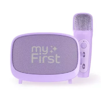 Przenośny głośnik dziecięcy MYFIRST myFirst Voice 2 — fioletowy, kompaktowe audio z akumulatorem dla dzieci