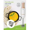 Blender ręczny Adler AD 4616 — ręczny blender zanurzeniowy, 500 W maks., 2 prędkości, ostrza ze stali nierdzewnej, biały