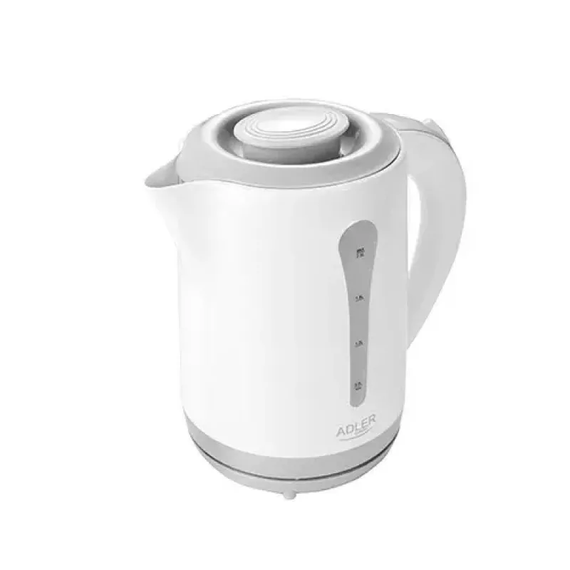 Czajnik elektryczny Adler AD 1244 — 2,5 L, 2200 W, biały, ukryty element grzewczy