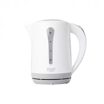 Czajnik elektryczny Adler AD 1244 — 2,5 L, 2200 W, biały, ukryty element grzewczy