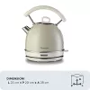 Czajnik Ariete 2877 Vintage, 1,7L, Bezprzewodowy, Beżowy, 1.7 L, 2000 W, Beżowy, Wskaźnik poziomu wody, Bezprzewodowy, Filtr